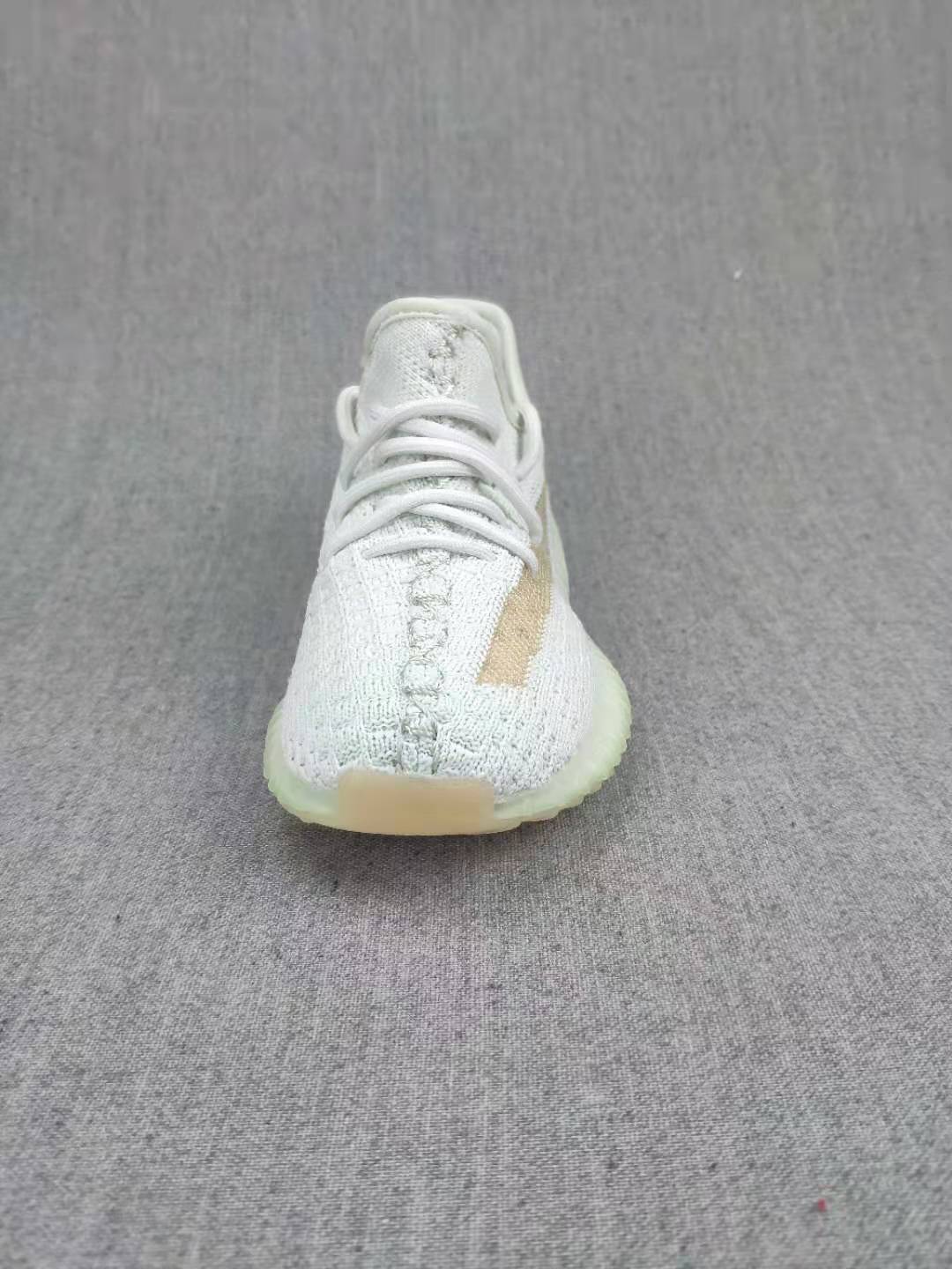 Yeezy 350 V2 Kids Sneakers Pale Gray with Tan Stripe