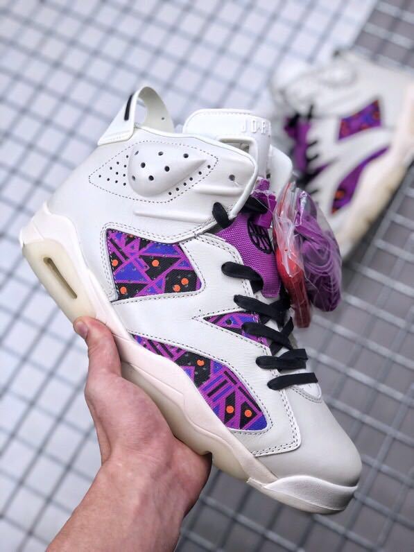 Jordan Air Jordan 6 Quai 54 Sneakers White Purple