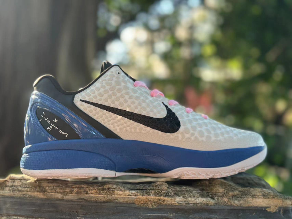 Nike Kobe 6 Basketball Shoes in White, Blue and Pink