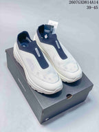 Descente Slip-On Sneakers White and Navy 2607GXD814A14