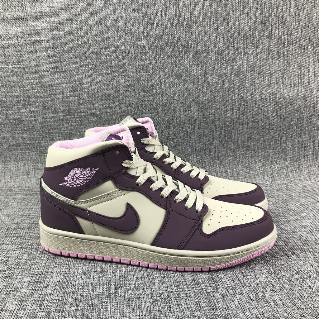 Jordan Air 1 Mid Purple White Pink Sneakers 555112-500