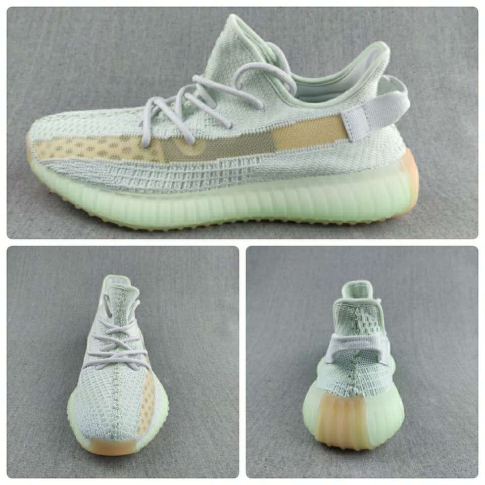 Yeezy 350 V2 Sneakers Light Green and Beige