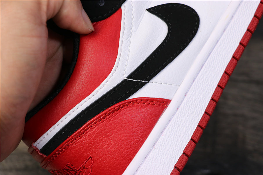 Air Jordan 1 Low Black Toe Sneakers 553558-116