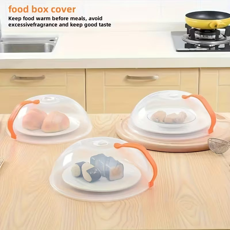 1pc Clear Microwave Splatter Cover Reusable Airtight Food Lid