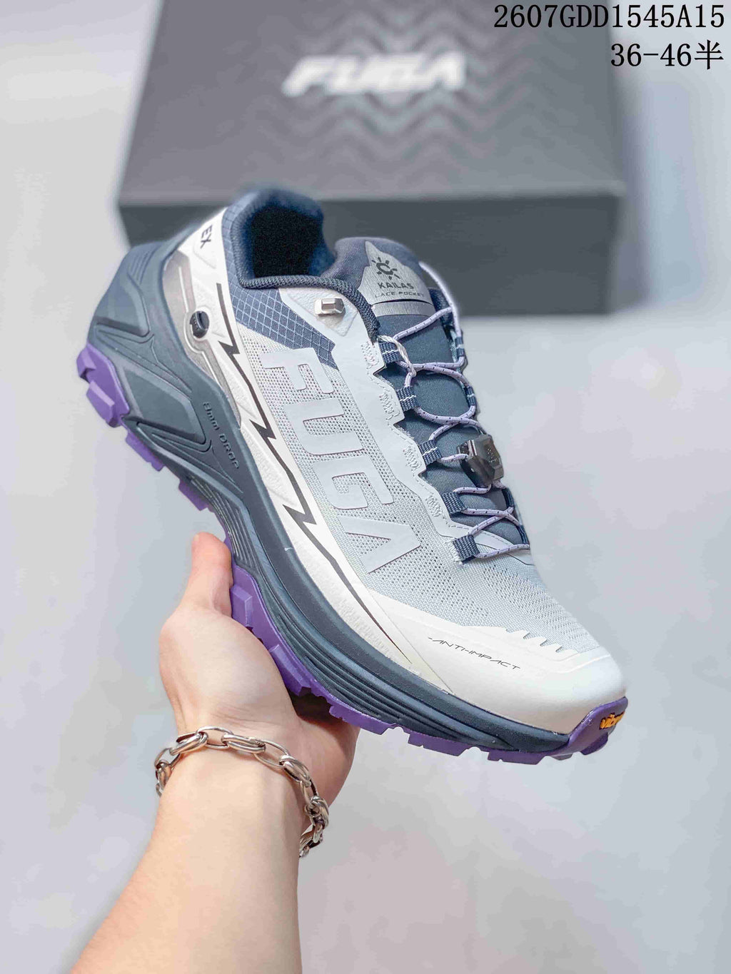 KAILAS FUGA EX3 BOA Hiking Sneakers Gray White Purple