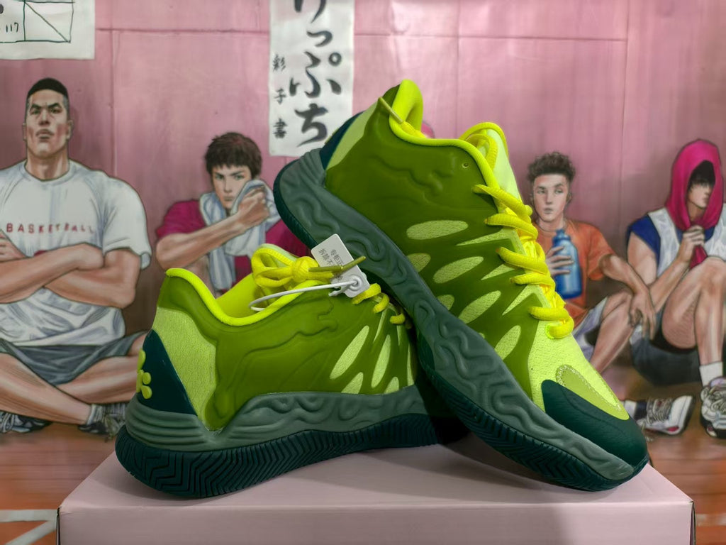 Green and Black Basketball Sneakers