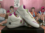 Converse White and Purple Low-Top Sneakers