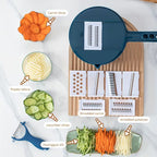 12 in 1 Vegetable Chopper and Grater Manual Slicer Shredder Julienne Cutter Multifunctional Kitchen Vegetable Cutter Tool