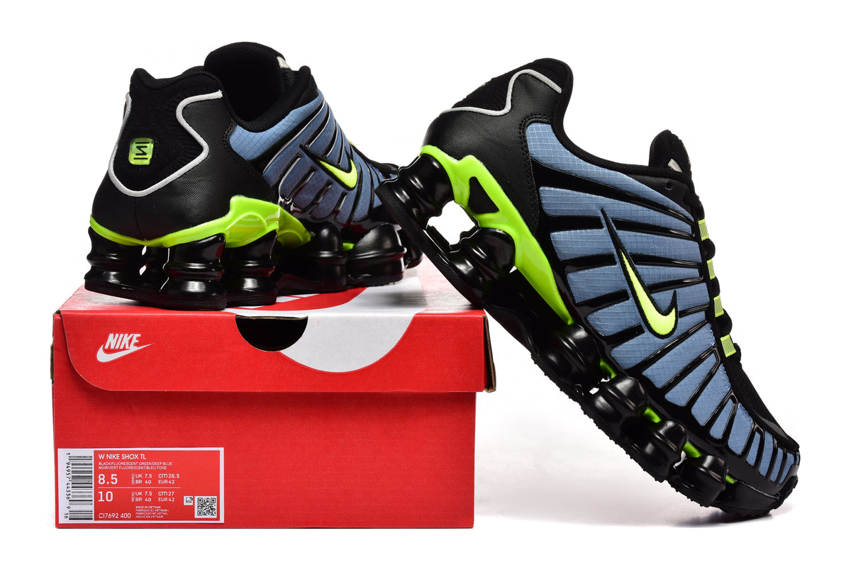 Nike Shox TL Sneakers Black Blue Volt