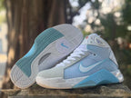 Nike HD2008 High-Top Basketball Sneakers White Light Blue