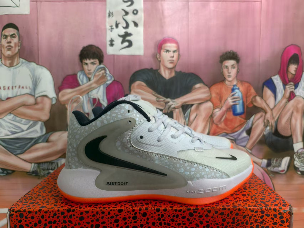 Nike Basketball Sneakers White Black Orange