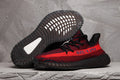 Yeezy 350 V2 Red Black Knit Sneakers