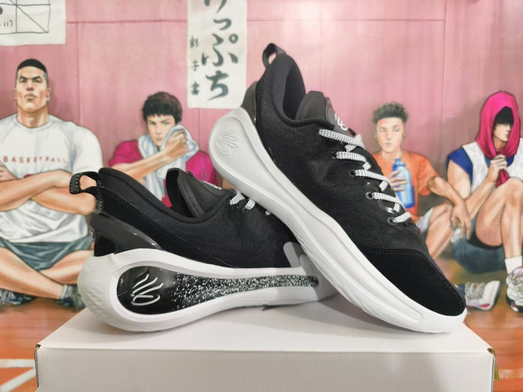Basketball Sneakers Black White Gray Low-Top