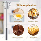 Multifunctional Stainless Steel Whisk Milk Frother Hand Push Blender for Eggs Cream Baking Kitchen Mixing Tool