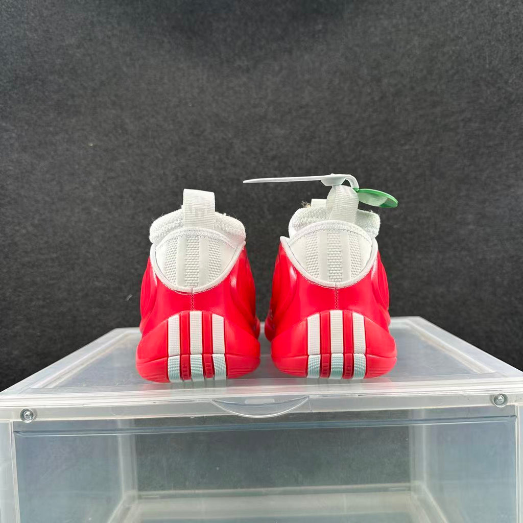 Red and White Layered Sole Sneakers