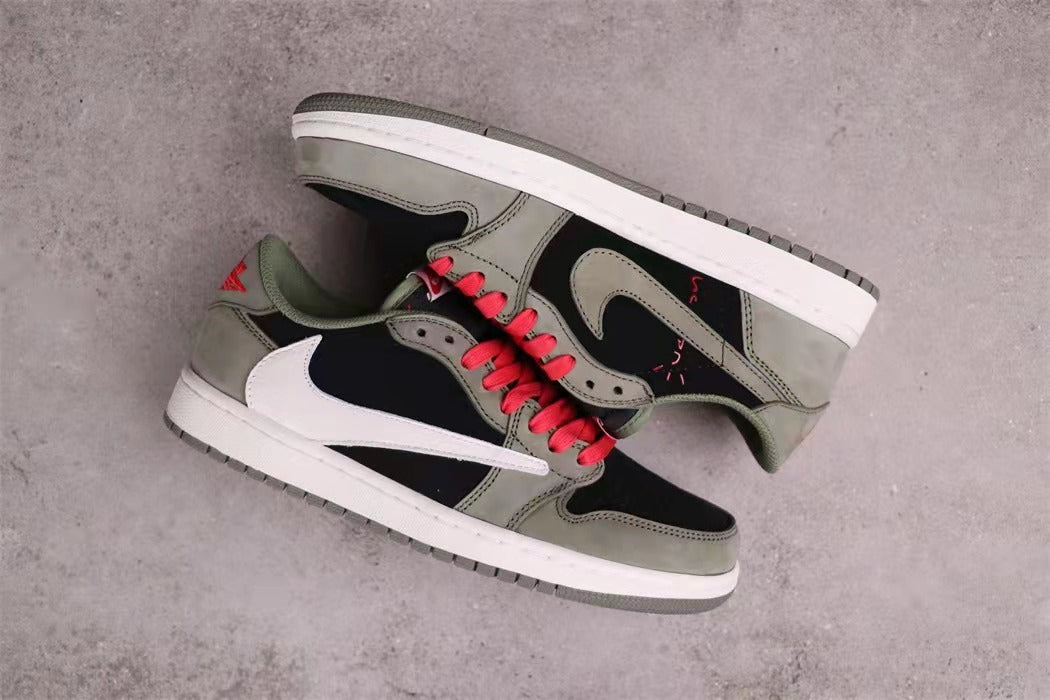 Jordan 1 Low Travis Scott Black Grey Sneakers CQ4277-008