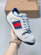 Gucci 2607GYD1821A11 Low-Top Sneakers White Navy Red