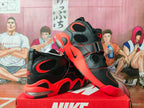 Nike Black/Red High-Top Sneakers with Air Detail