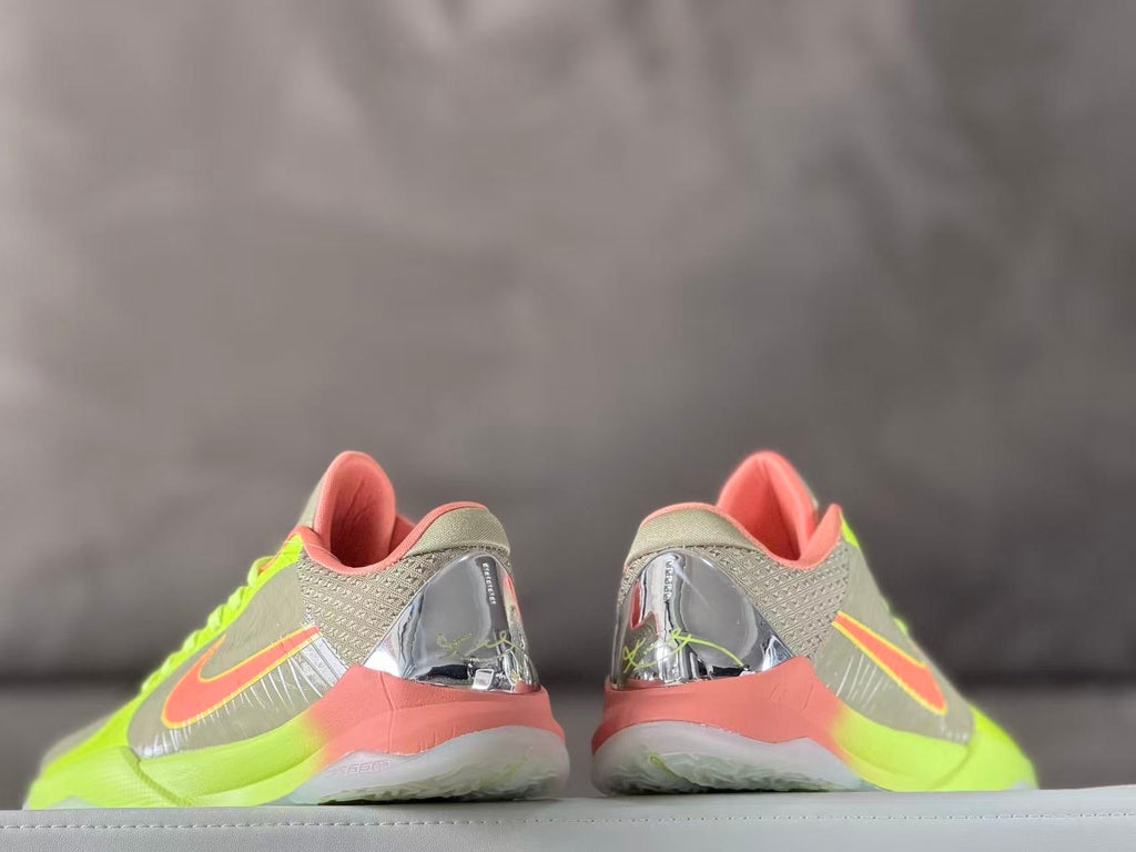 Nike Kobe 5 Basketball Shoes in Volt and Coral