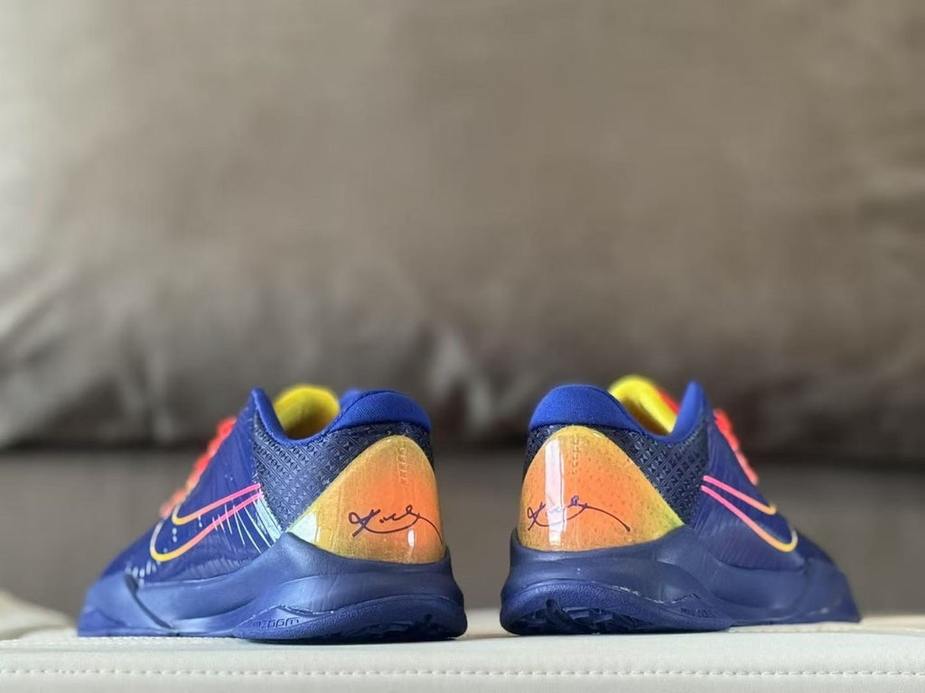 Nike Kobe 5 Clark PE Basketball Sneakers Navy Red Yellow