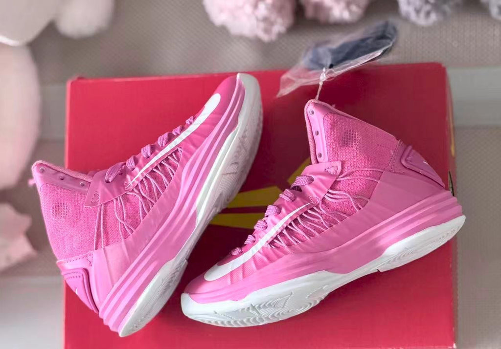 Nike LeBron 10 Pink Kids High-Top Basketball Shoes