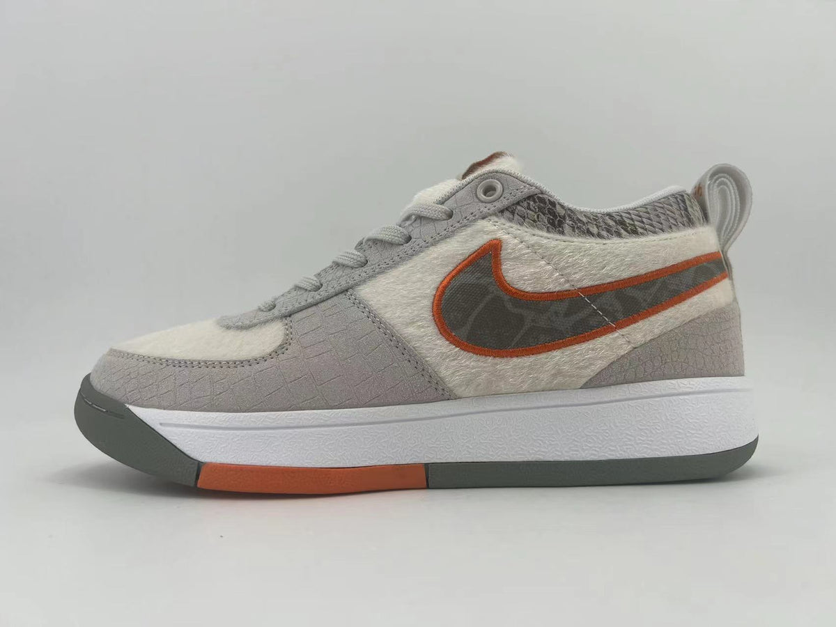 Nike HF6236-003 Low-Top Sneakers in Gray and Orange