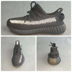 Yeezy 350 V2 Reflective Black Sneakers