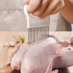 Stainless Steel Onion Holder Fork Vegetable Slicer Cutting Tool