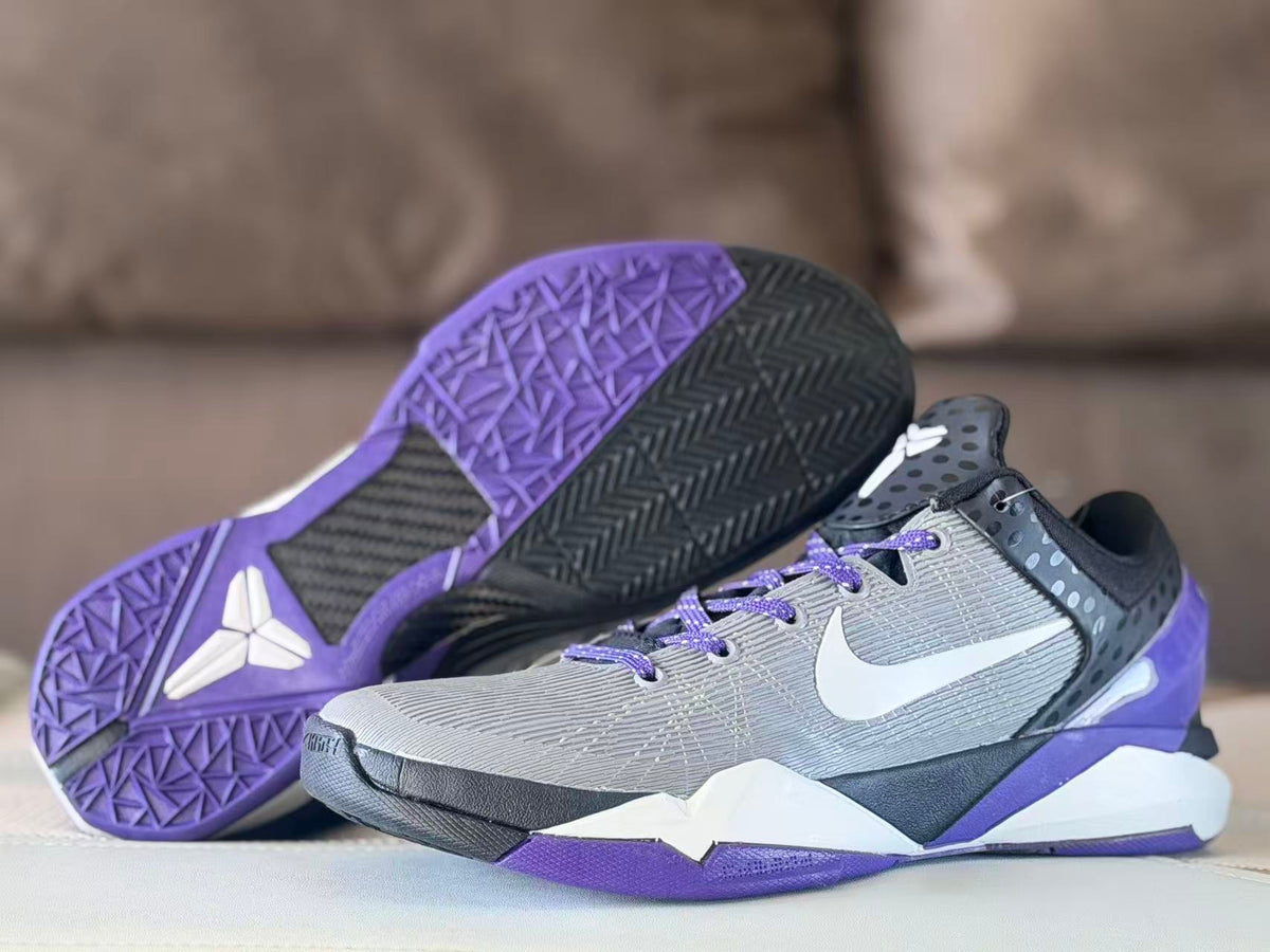 Nike Kobe 7 Basketball Shoes Gray Purple Black