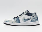 Jordan CZ8455-100 Washed Denim Low-Top Sneakers