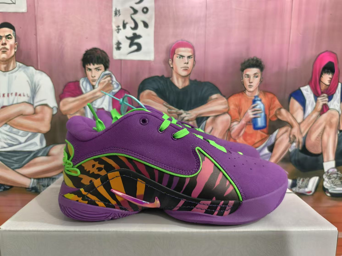 Nike Basketball Sneakers Purple Green