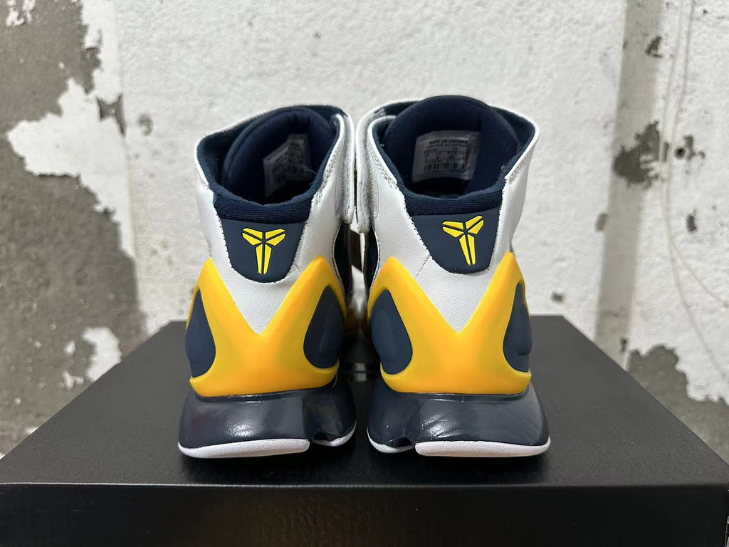 Nike Kobe 2K5 Basketball Shoes Grey Blue Yellow