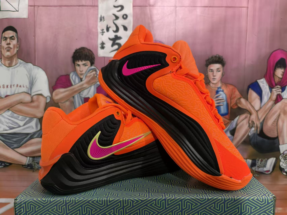 Nike Cushion 3.0 Basketball Sneakers Orange and Black
