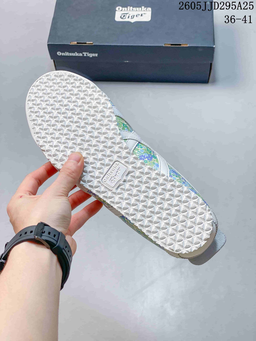 Onitsuka Tiger Floral Low-Top Sneakers White Green Blue