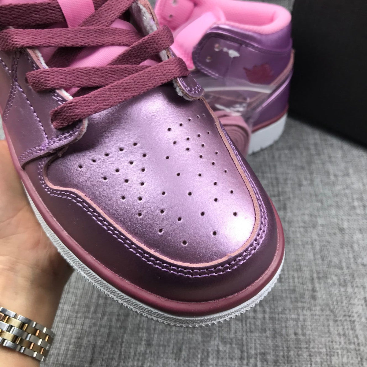 Jordan Air Jordan 1 Mid Pink Rose AV5174-640 Sneakers