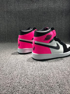 Jordan 1 High Pink Black White Sneakers