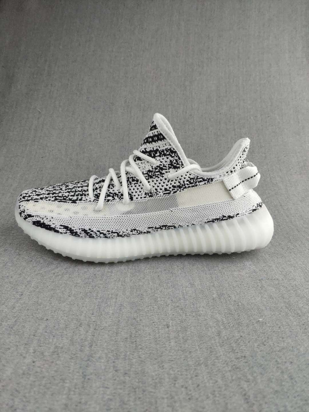 Yeezy 350 V2 Knit Sneakers Black and White