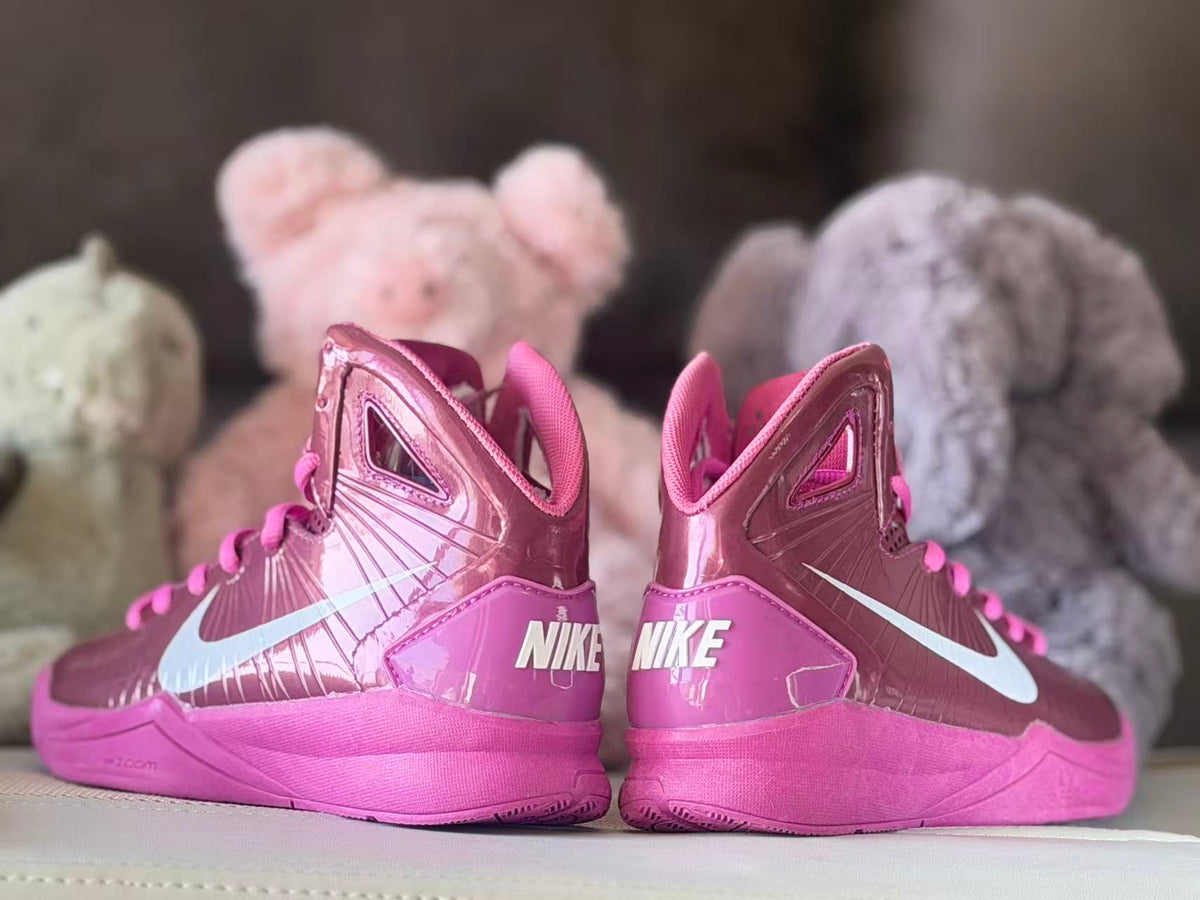 Nike HD2010 Kids High-Top Sneakers Pink and Burgundy
