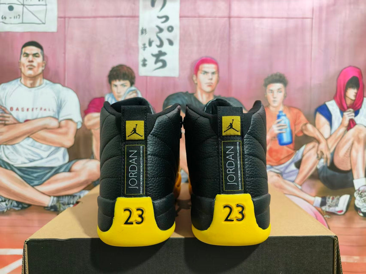 Jordan Black and Yellow Basketball Sneakers