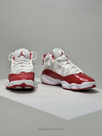 Jordan 6-3 White/Red High-Top Sneakers
