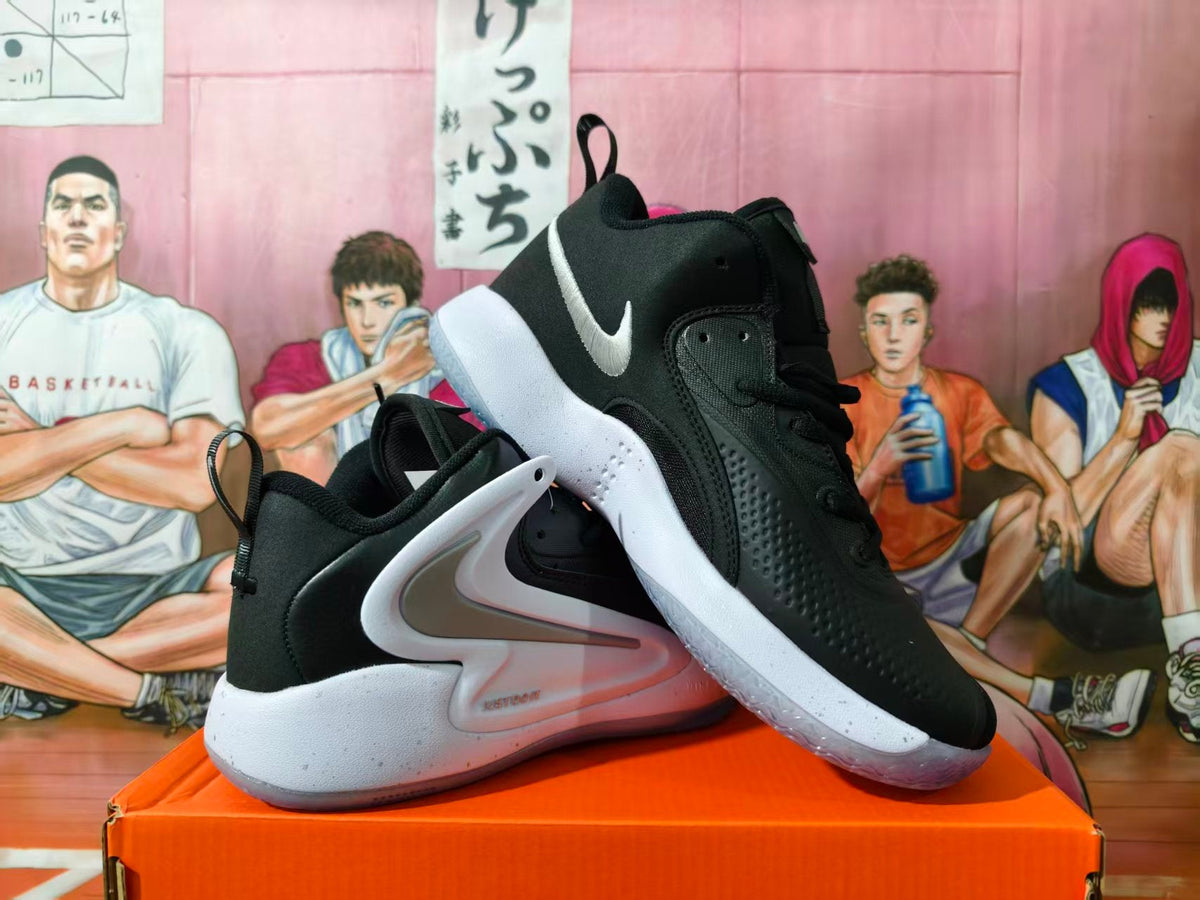 Nike Basketball Shoes Black White Silver