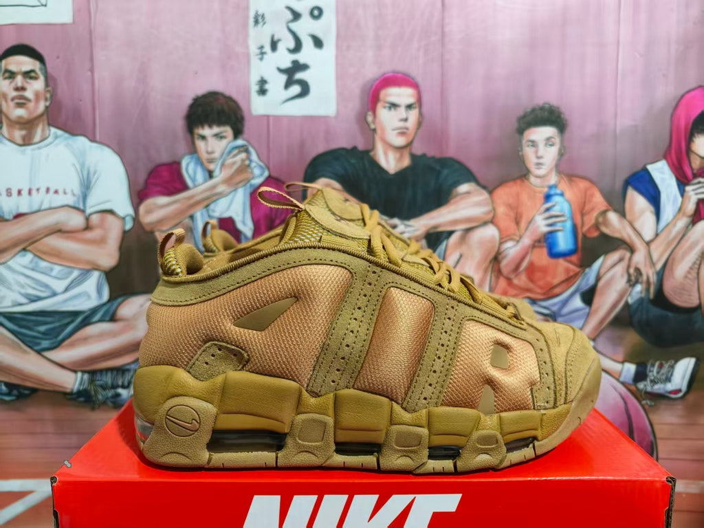 Nike Air More Uptempo Wheat Suede Sneakers