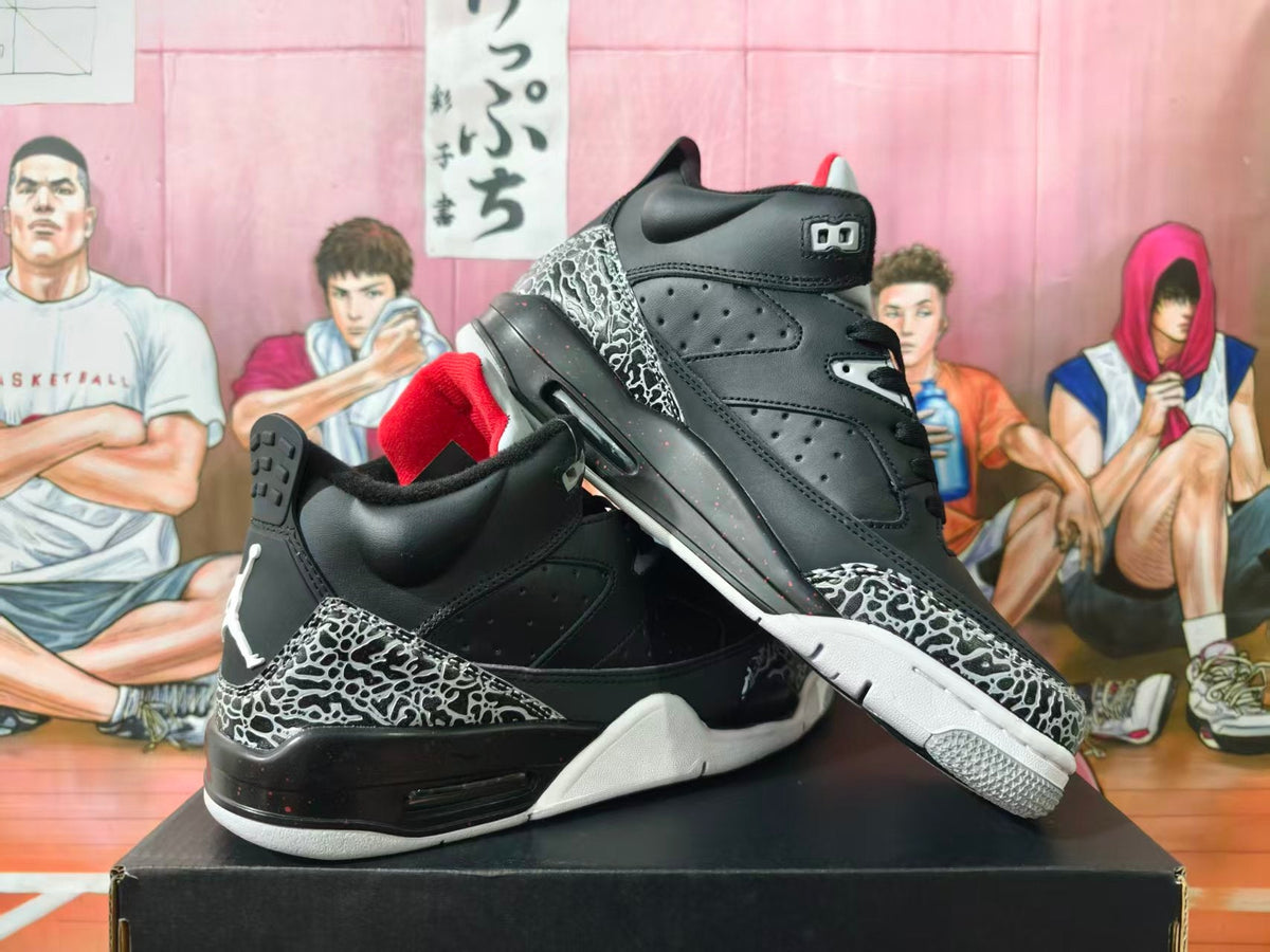 Jordan 3 Black and White Elephant Print Sneakers