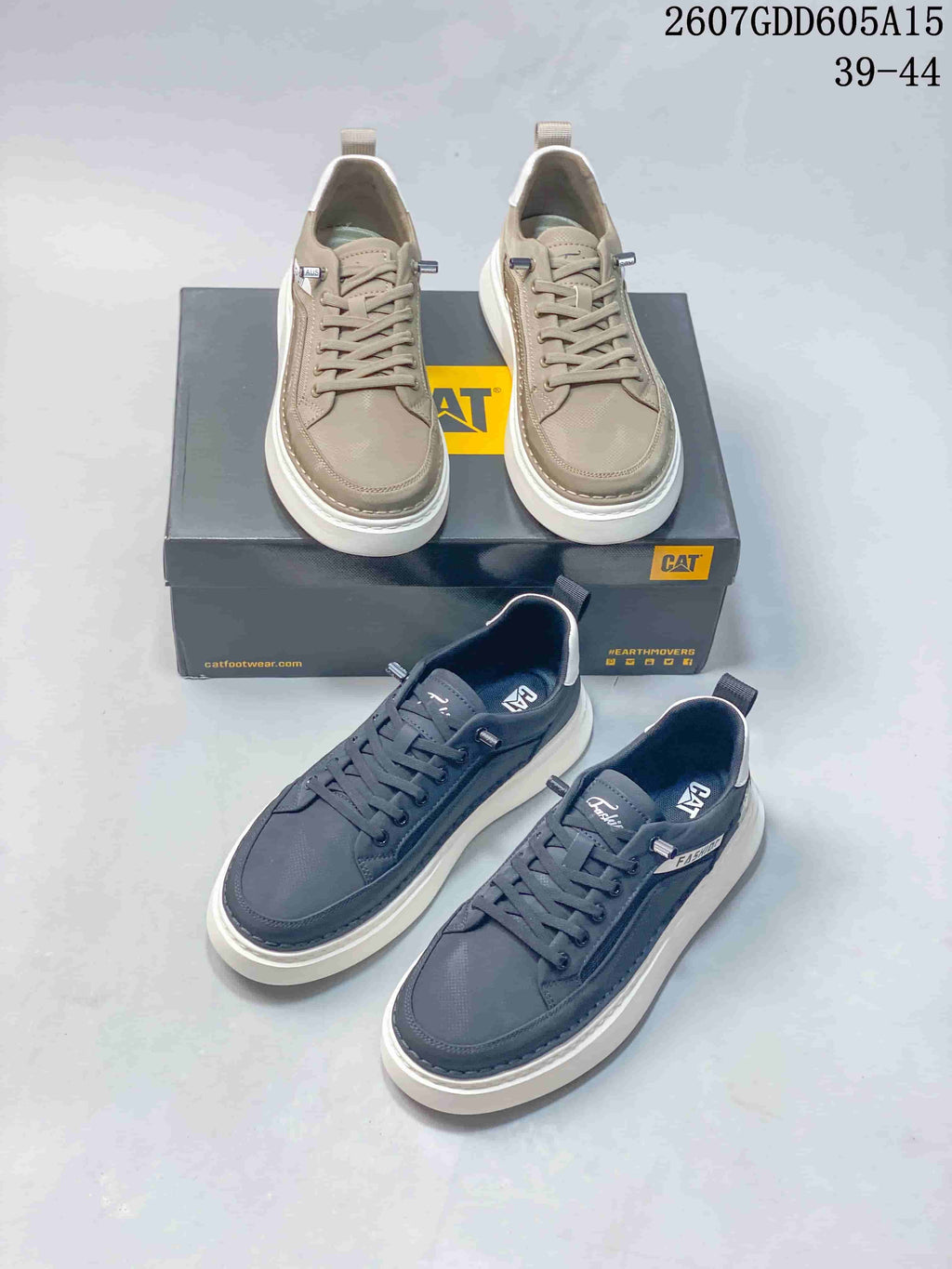 CAT 2607GDD605A15 Casual Sneakers in Taupe and Charcoal