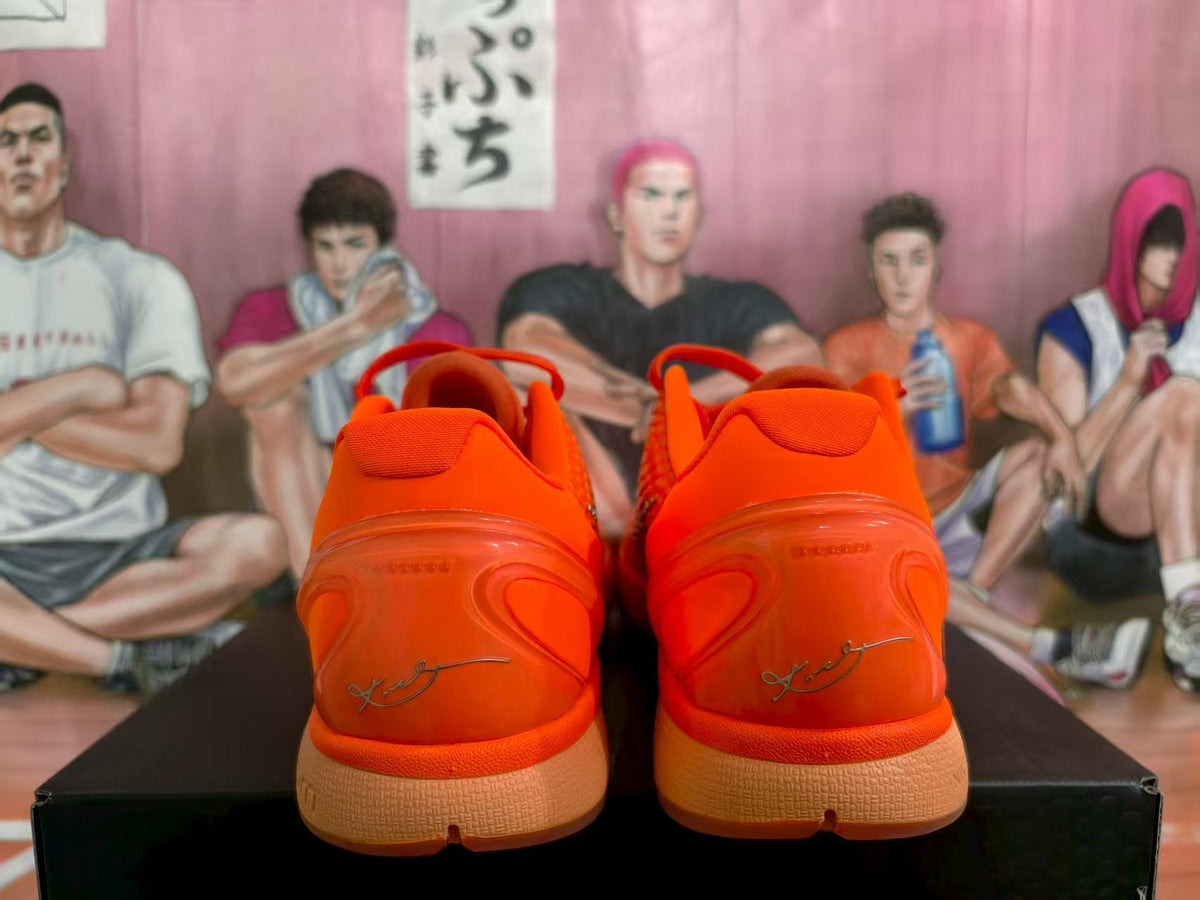 Nike Zoom Basketball Sneakers Orange and Silver