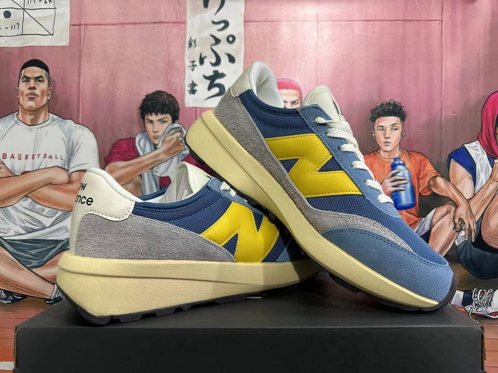 New Balance U370 Blue and Yellow Sneakers