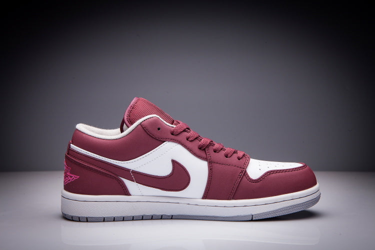 Jordan Air Jordan 1 Low White Burgundy Sneakers