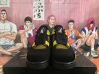 Jordan 4 Black and Yellow Basketball Sneakers