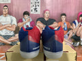 Converse Red Blue Gold Low-Top Sneakers