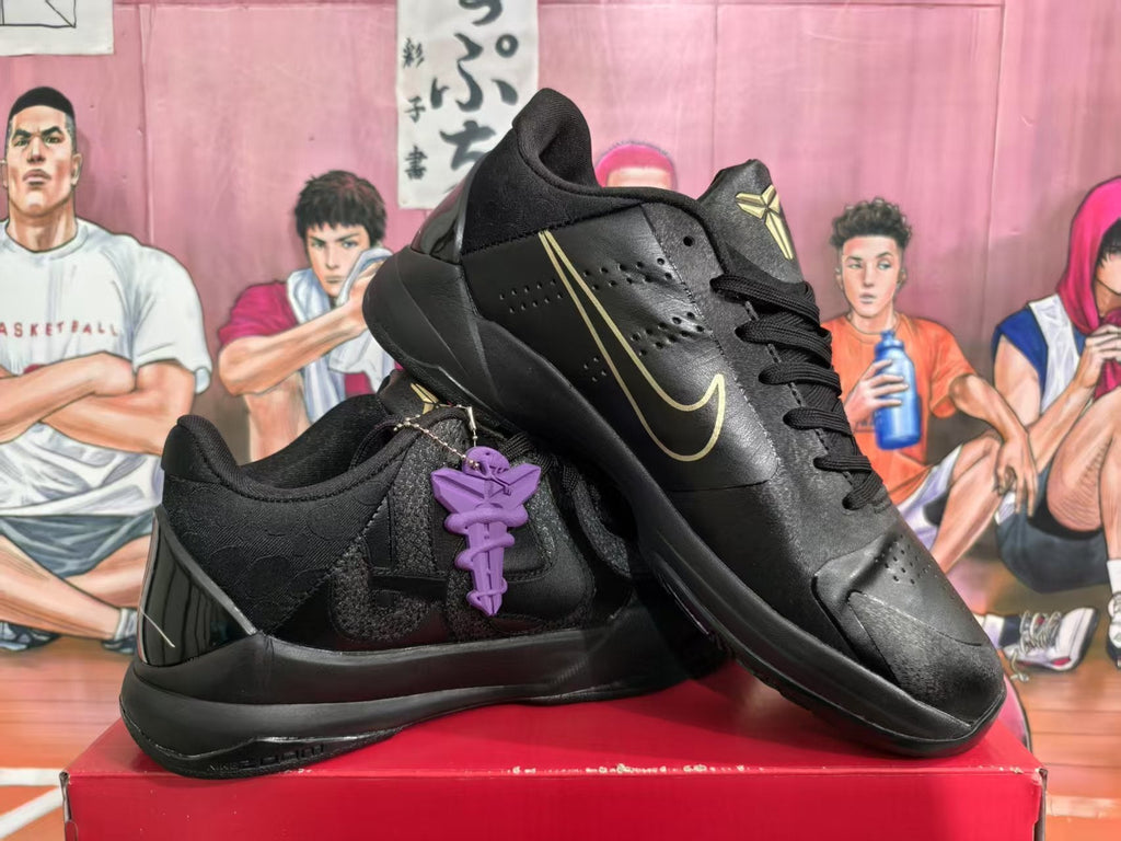 Nike Black Mamba Basketball Sneakers Black Gold